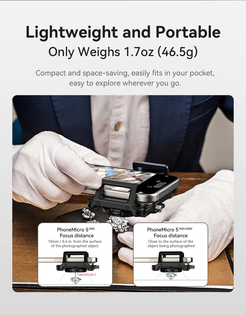 APEXEL NEW PhoneMicro 5 100X -200X Microscope Lens for Phone Lens 3 in 1 Magnification MacroLens with LED Smartphone Accessories