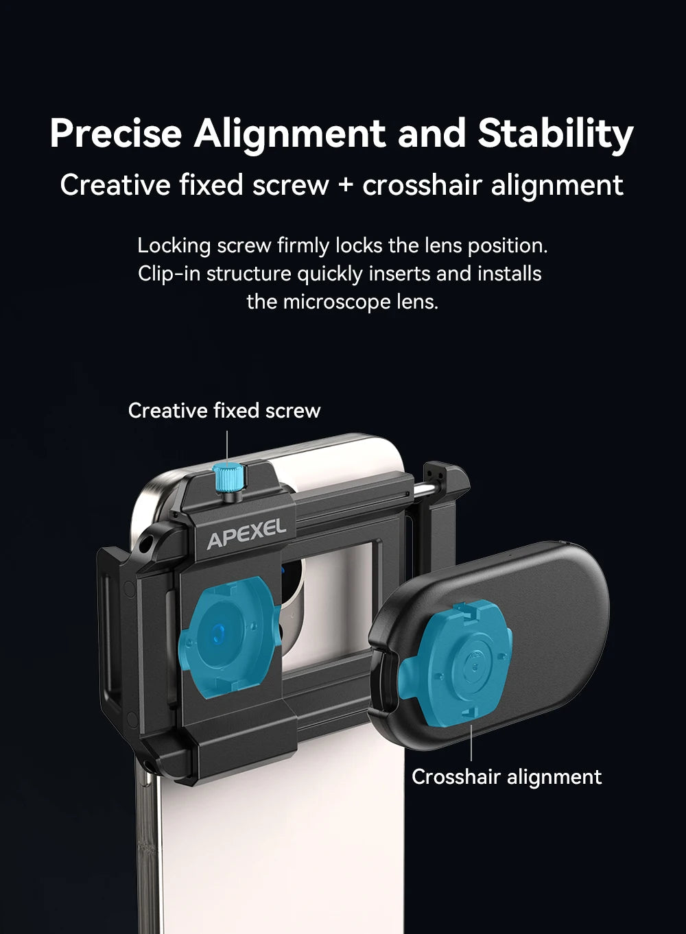 APEXEL NEW PhoneMicro 5 100X -200X Microscope Lens for Phone Lens 3 in 1 Magnification MacroLens with LED Smartphone Accessories